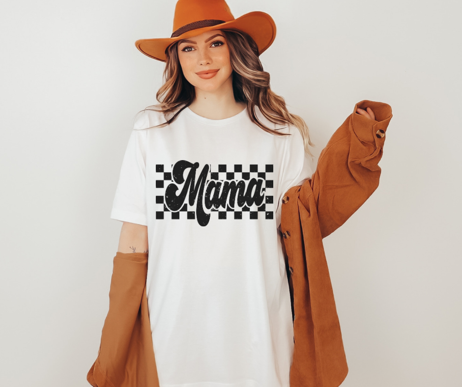 Checkered Mama Tees