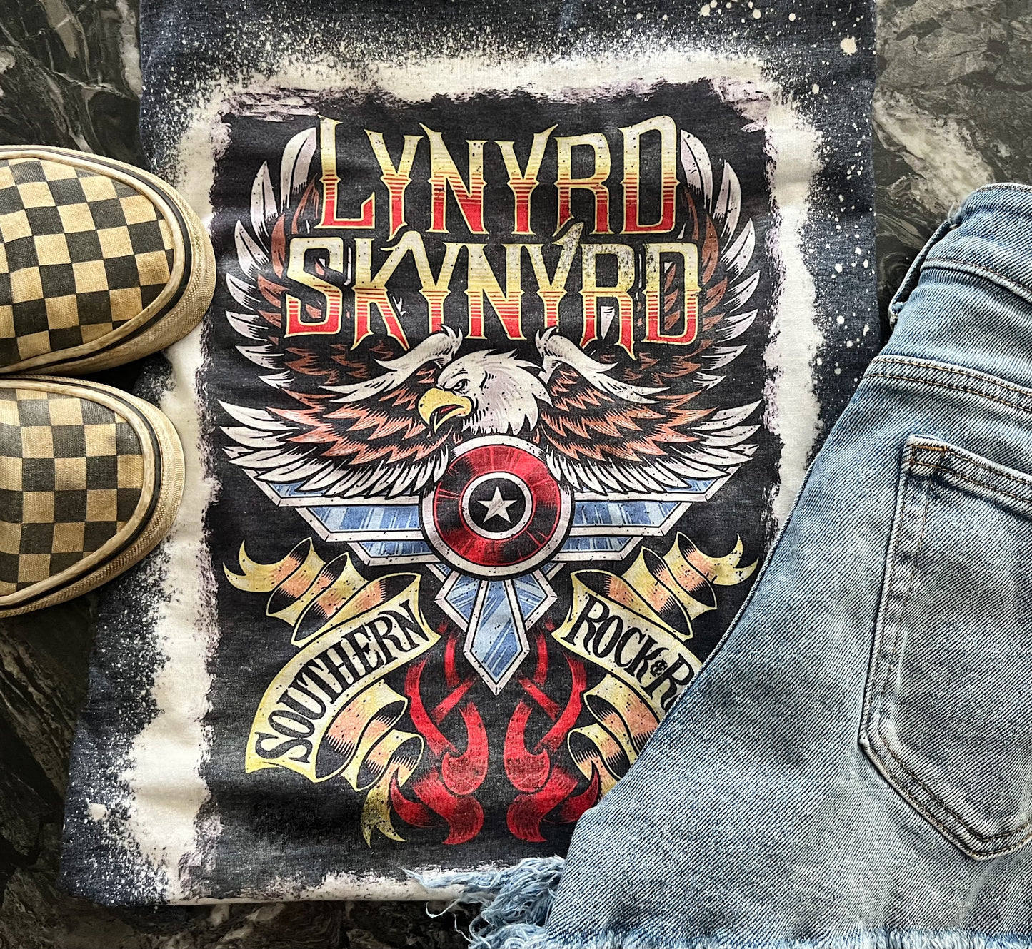 Skynyrd Navy Bleached Tee