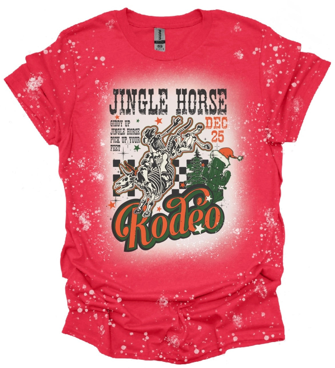 Bleach distressed Jingle Horse Rodeo