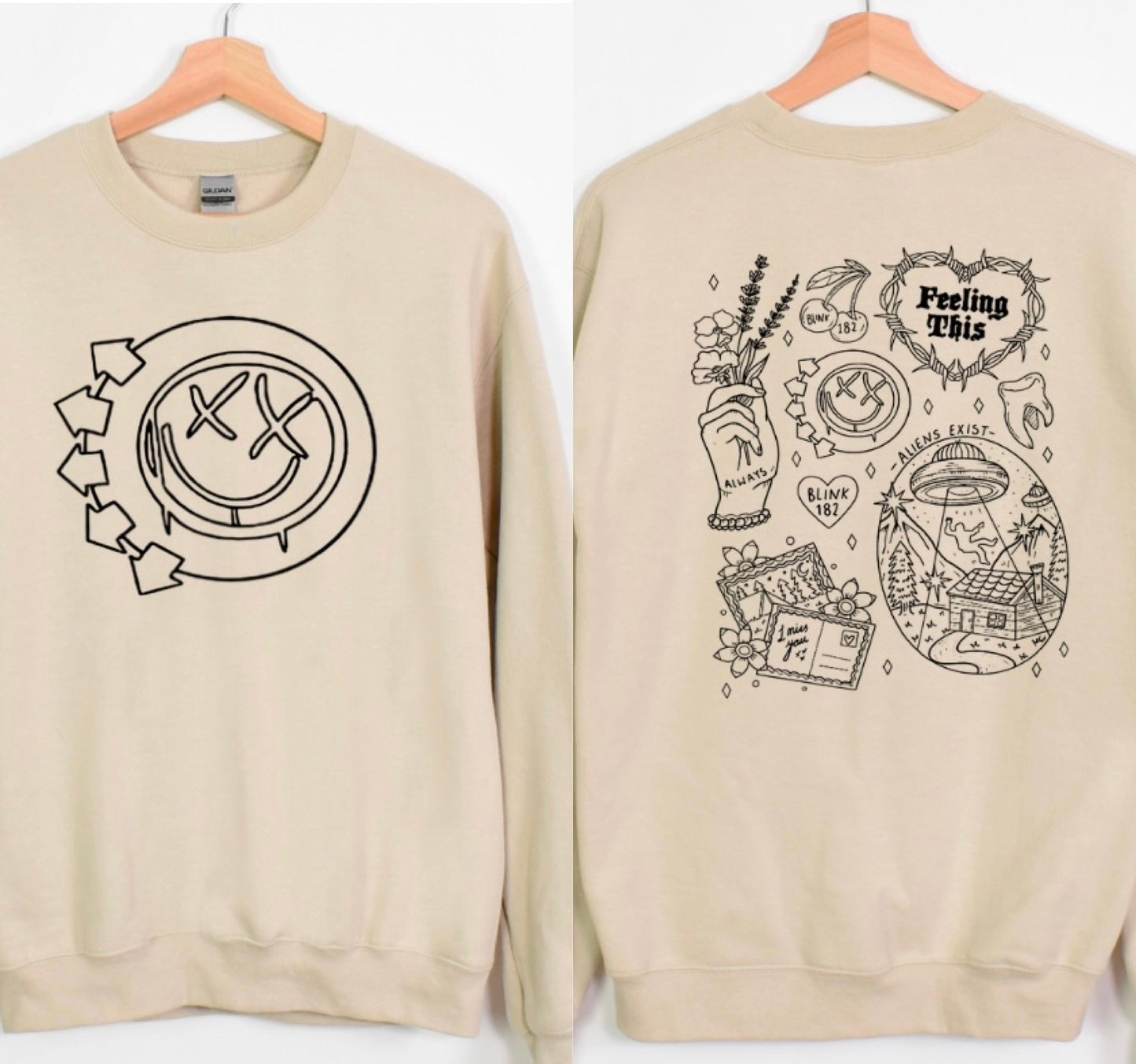 Blink 182 Sweatshirt Front & Back