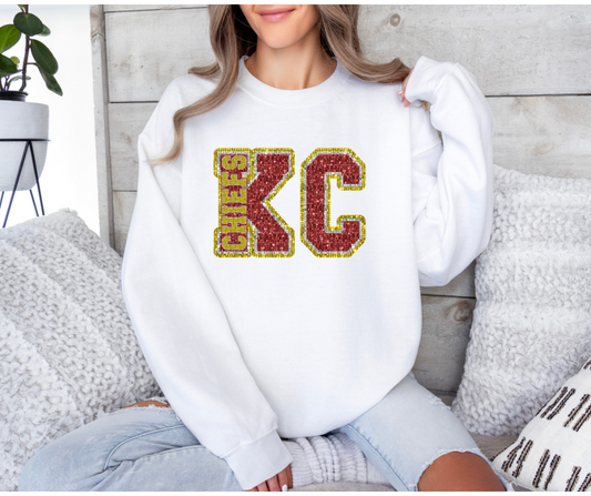 KC Chiefs Faux Rhinestone Front ONLY