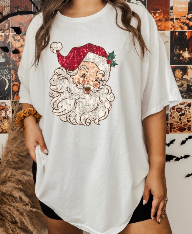 Faux Sequin Santa tee/sweatshirt